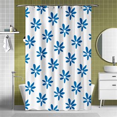 Little Blue Daisies  Shower Curtain 48  X 72  (small)  by ConteMonfrey