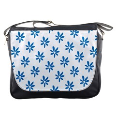 Little Blue Daisies  Messenger Bag by ConteMonfrey