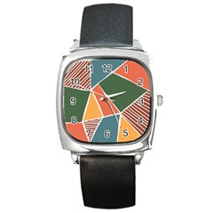 Geometric Colors   Square Metal Watch by ConteMonfrey