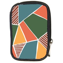 Geometric Colors   Compact Camera Leather Case by ConteMonfrey