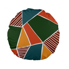 Geometric Colors   Standard 15  Premium Round Cushions by ConteMonfrey