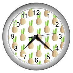 Succulent Vases  Wall Clock (silver) by ConteMonfrey