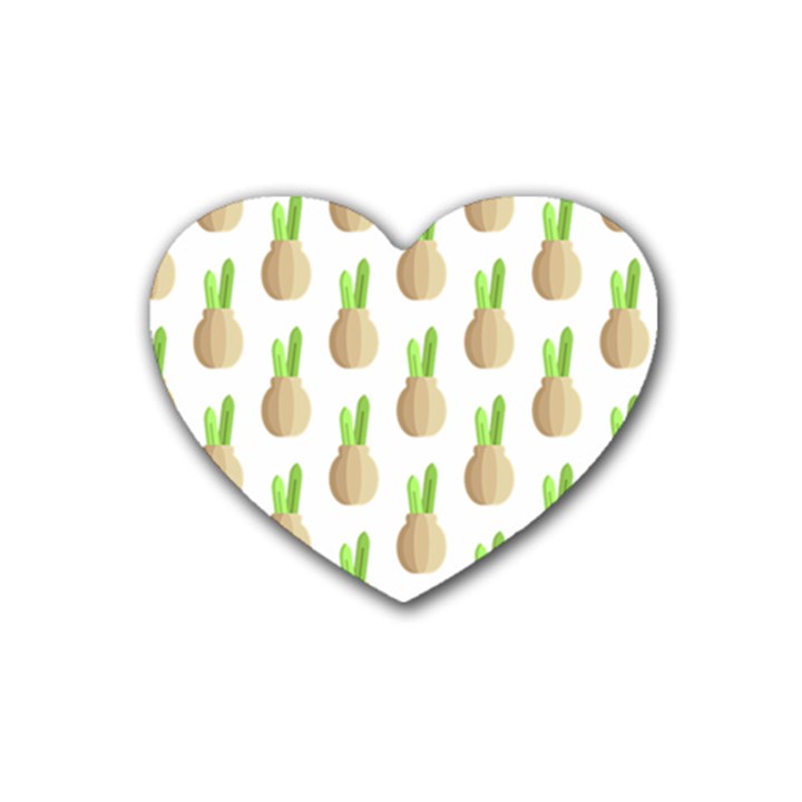 Succulent Vases  Rubber Coaster (Heart)