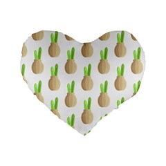 Succulent Vases  Standard 16  Premium Flano Heart Shape Cushions by ConteMonfrey