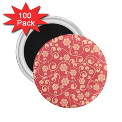 Pink Floral Wall 2 25  Magnets (100 Pack)  by ConteMonfrey