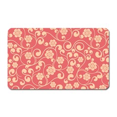 Pink Floral Wall Magnet (rectangular) by ConteMonfrey