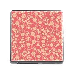 Pink Floral Wall Memory Card Reader (square 5 Slot) by ConteMonfrey