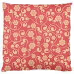 Pink Floral Wall Large Cushion Case (Two Sides) Front