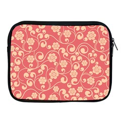 Pink Floral Wall Apple Ipad 2/3/4 Zipper Cases by ConteMonfrey