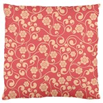 Pink Floral Wall Standard Flano Cushion Case (Two Sides) Front