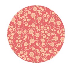 Pink Floral Wall Mini Round Pill Box