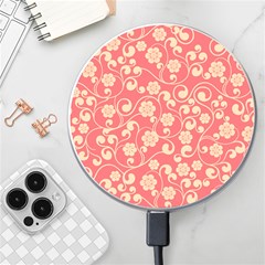 Pink Floral Wall Wireless Charger by ConteMonfrey