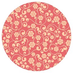 Pink Floral Wall Round Trivet by ConteMonfrey