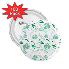 Green Nature Leaves Draw   2 25  Buttons (100 Pack)  by ConteMonfrey