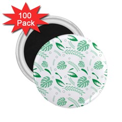 Green Nature Leaves Draw   2 25  Magnets (100 Pack)  by ConteMonfrey