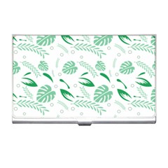 Green Nature Leaves Draw   Business Card Holder by ConteMonfrey