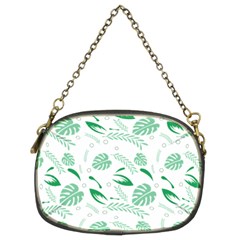 Green Nature Leaves Draw   Chain Purse (two Sides) by ConteMonfrey