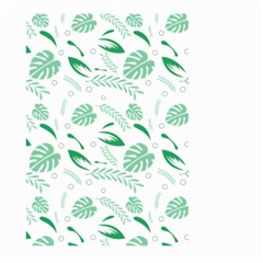 Green Nature Leaves Draw   Large Garden Flag (two Sides) by ConteMonfrey