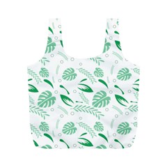 Green Nature Leaves Draw   Full Print Recycle Bag (m) by ConteMonfrey