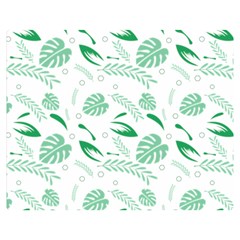 Green Nature Leaves Draw   Double Sided Flano Blanket (medium)  by ConteMonfrey