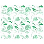 Green Nature Leaves Draw   Double Sided Flano Blanket (Medium)  60 x50  Blanket Front