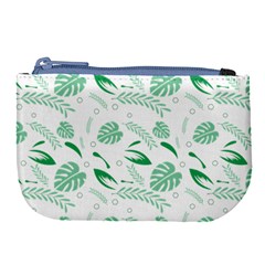 Green Nature Leaves Draw   Large Coin Purse by ConteMonfrey