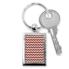 Geometric Pink Waves  Key Chain (rectangle) by ConteMonfrey