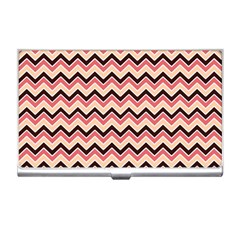 Geometric Pink Waves  Business Card Holder by ConteMonfrey