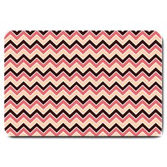 Geometric Pink Waves  Large Doormat  by ConteMonfrey