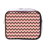 Geometric Pink Waves  Mini Toiletries Bag (One Side) Front