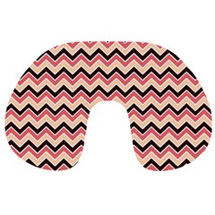 Geometric Pink Waves  Travel Neck Pillow by ConteMonfrey