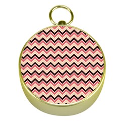 Geometric Pink Waves  Gold Compasses by ConteMonfrey