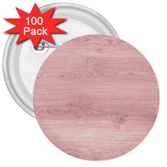 Pink Wood  3  Buttons (100 Pack)  by ConteMonfrey