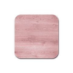 Pink Wood  Rubber Square Coaster (4 Pack) by ConteMonfrey