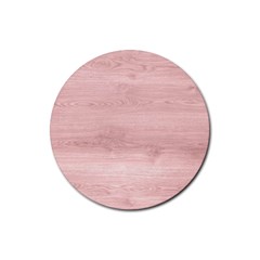 Pink Wood  Rubber Coaster (round) by ConteMonfrey