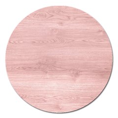 Pink Wood  Magnet 5  (round) by ConteMonfrey