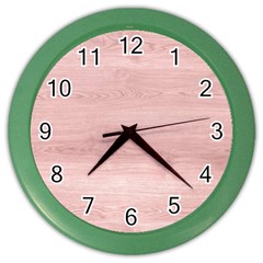 Pink Wood  Color Wall Clock by ConteMonfrey