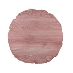 Pink Wood  Standard 15  Premium Flano Round Cushions by ConteMonfrey