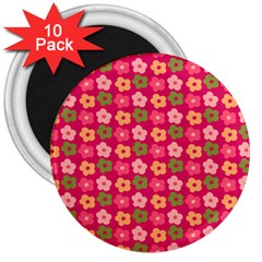 Little Flowers Garden   3  Magnets (10 Pack)  by ConteMonfrey