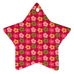 Little Flowers Garden   Star Ornament (two Sides) by ConteMonfrey