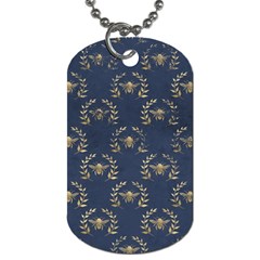 Blue Golden Bee Dog Tag (two Sides) by ConteMonfrey