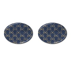 Blue Golden Bee Cufflinks (oval) by ConteMonfrey