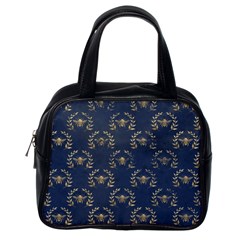 Blue Golden Bee Classic Handbag (one Side) by ConteMonfrey