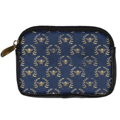 Blue Golden Bee Digital Camera Leather Case by ConteMonfrey