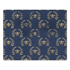 Blue Golden Bee Double Sided Flano Blanket (large)  by ConteMonfrey