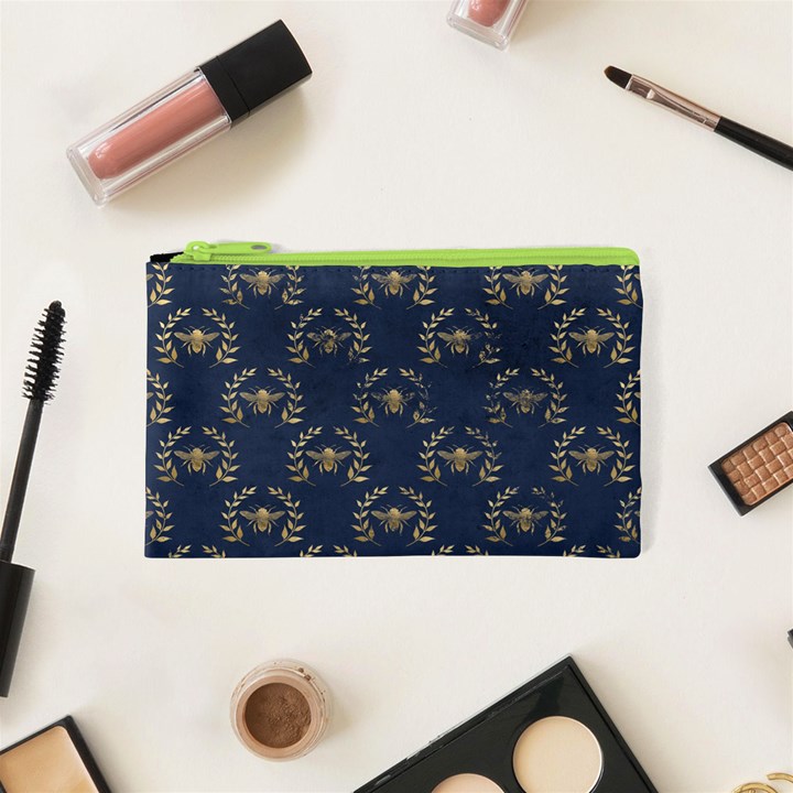 Blue Golden Bee Cosmetic Bag (XS)