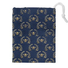 Blue Golden Bee Drawstring Pouch (5xl) by ConteMonfrey