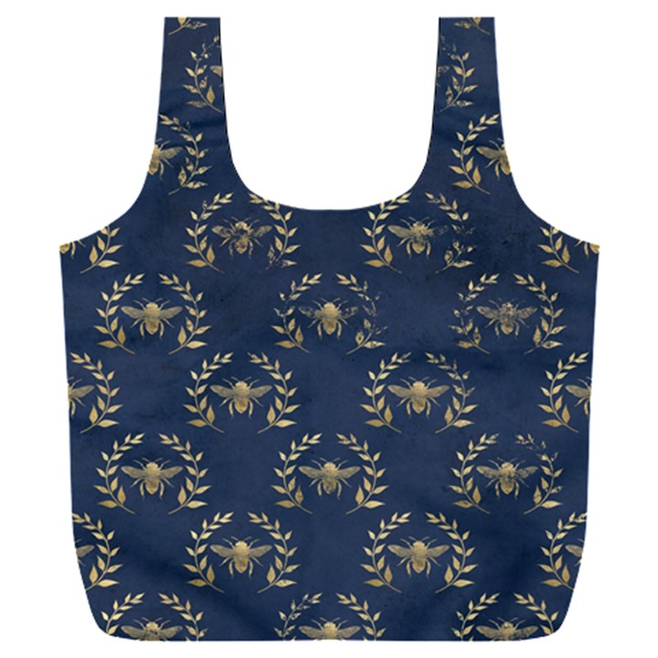 Blue Golden Bee Full Print Recycle Bag (XXXL)