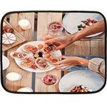 A Beautiful Table - Italian Food Fleece Blanket (Mini) 35 x27  Blanket