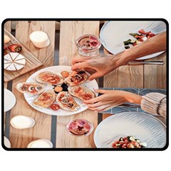 A Beautiful Table - Italian Food Fleece Blanket (medium)  by ConteMonfrey